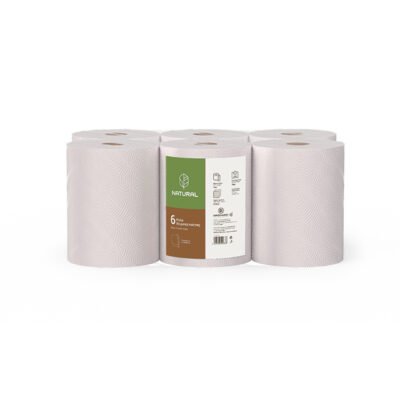 Χειροπετσέτα Natural Kraft Autocut 6τμχ